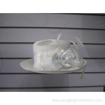 Ladies' Poly Braid Up Brim Church Hats